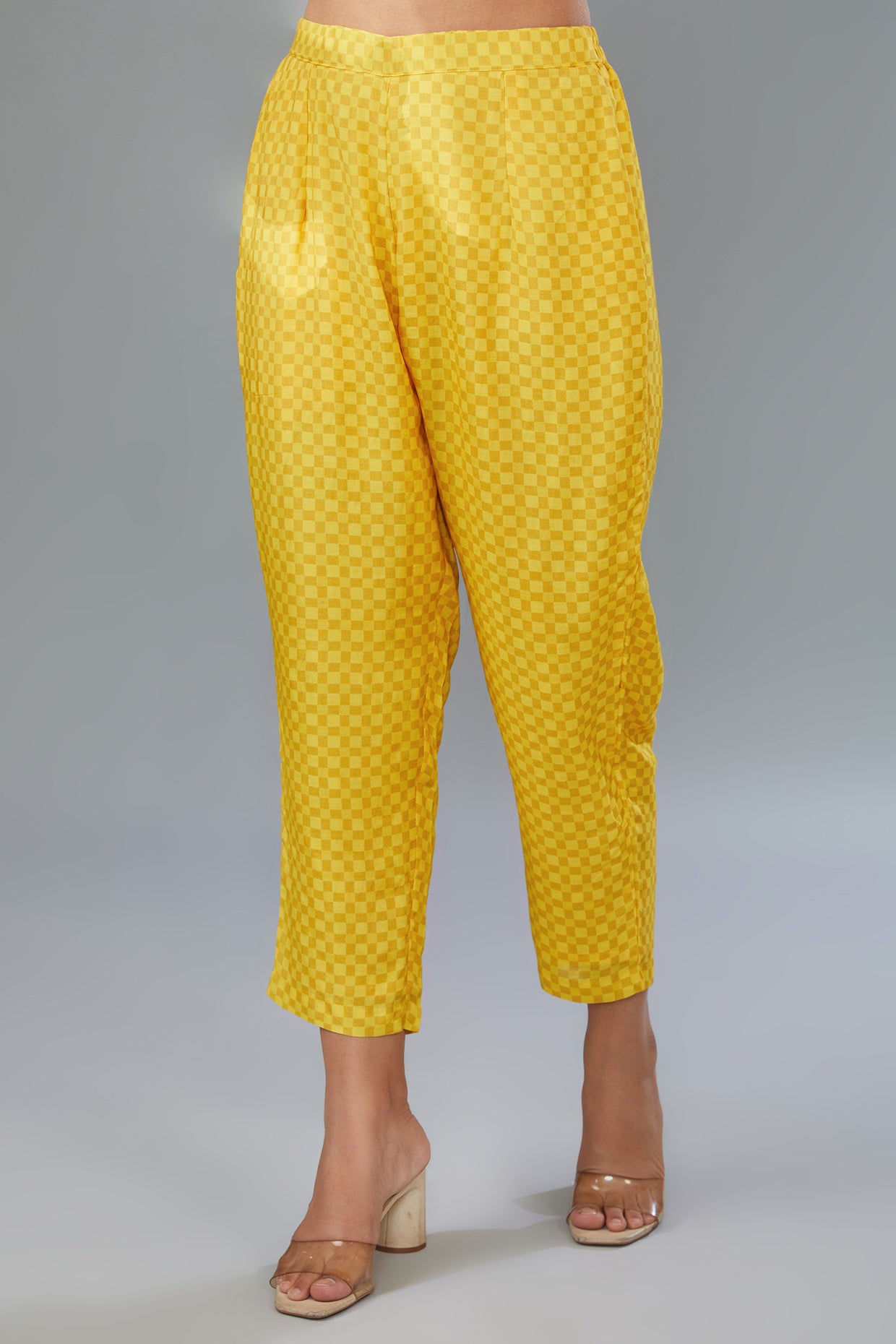 Yellow Cotton Silk Digital Printed Co-Ord Set