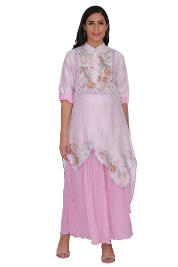 One Piece Dress With A Layer Of Chanderi Fabric