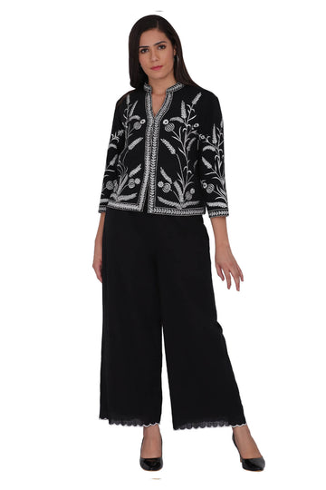 Short Jacket With Plazzo Co-ord Set