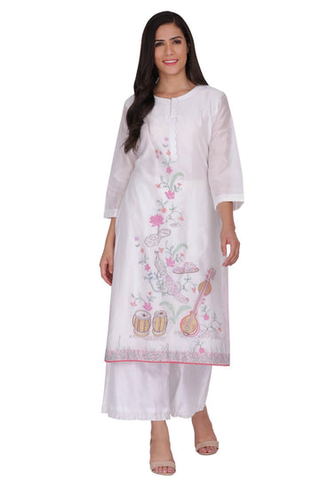 Straight Kurta With Palazzo Set