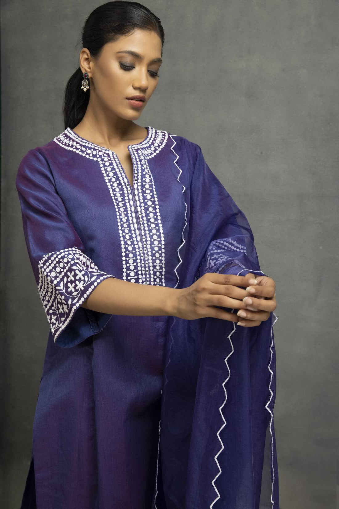 Three Piece Kurta Set Having Dori