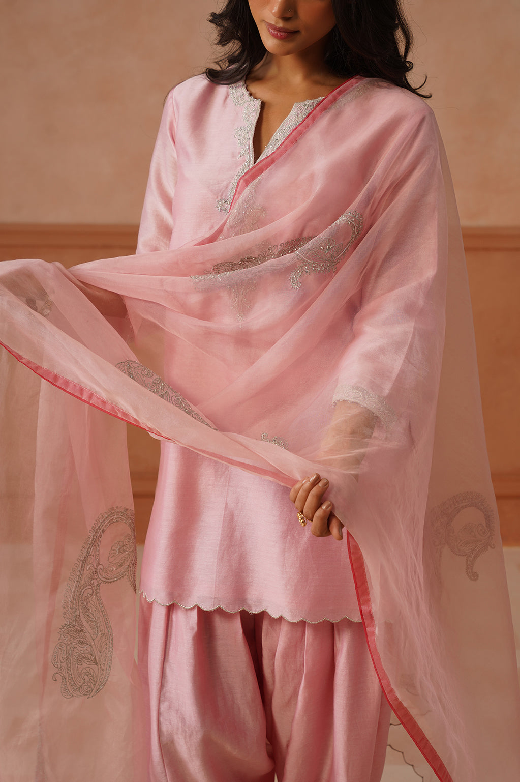 Gulkand – Baby Pink Chanderi Salwar Suit Set