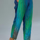 Multi-coloured Cotton Silk Digital Printed Hand Embroidered Co-Ord Set