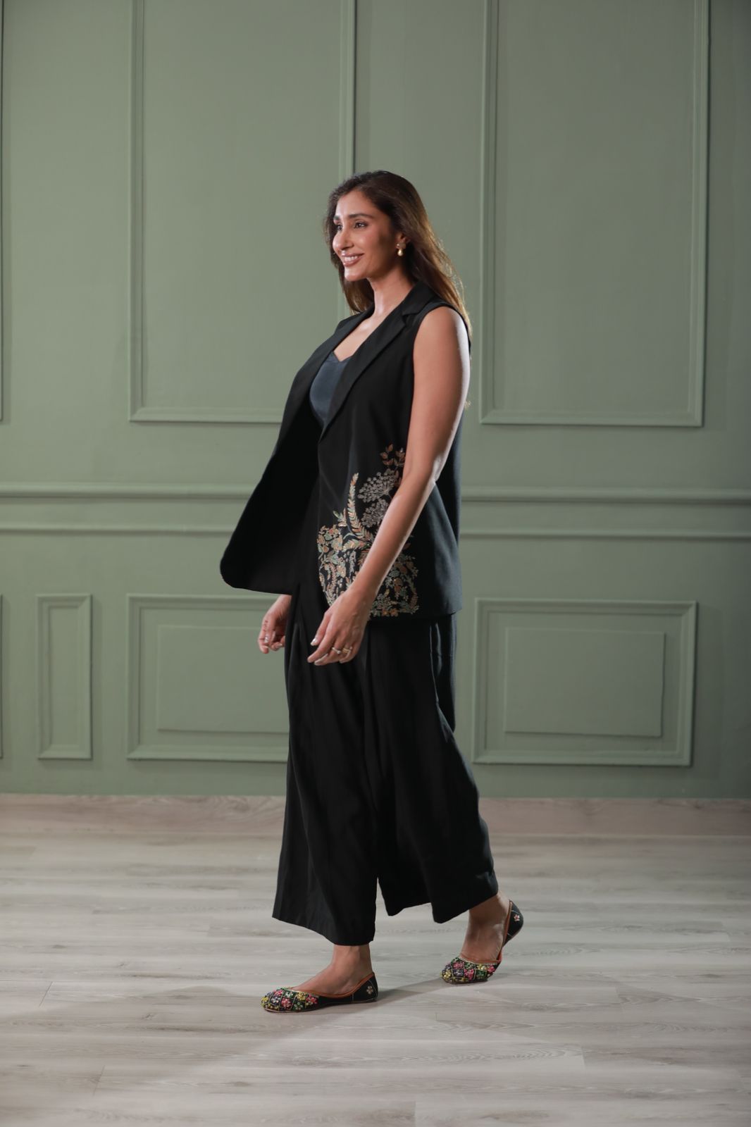 Chanderi Silk Co-ord Set (3 piece set)