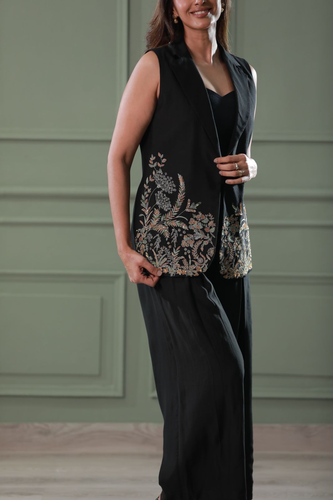 Chanderi Silk Co-ord Set (3 piece set)