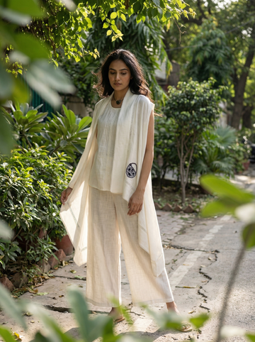 3 Piece Suit Includes Kurta, Palazzo Pants Paired