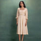 "Cream Hand Embroidery Dress "