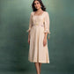 "Cream Hand Embroidery Dress "