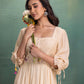 "Cream Hand Embroidery Dress "