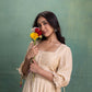 "Cream Hand Embroidery Dress "