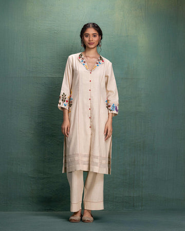 Beige Embroidery Cord Set (Using Anchor for 3D Embroidery Look)