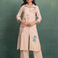 BEIGE MACHINE & HAND EMBROIDERY CORD SET