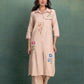 BEIGE MACHINE & HAND EMBROIDERY CORD SET