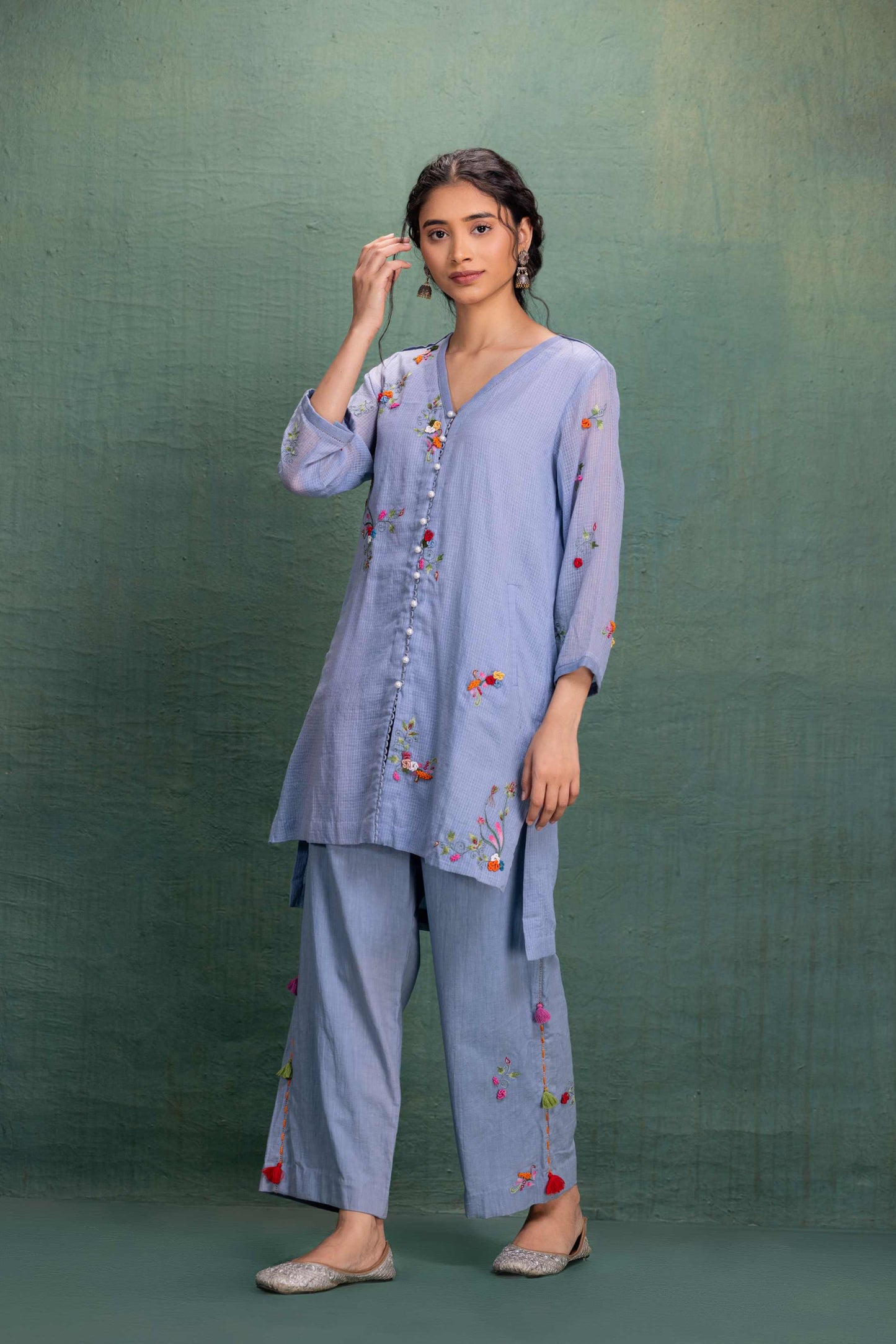 BLUE MACHINE & HAND  EMBROIDERY CORD SET