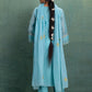 Blue Machine and Hand Embroidery Suit with Beautiful Dupatta and Pin tuck Detailing
