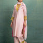 PINK HAND AND MACHINE EMBROIDERY SUIT  with Beautiful Dupatta