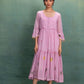 PINK MACHINE EMBROIDERY DRESS
