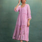 PINK MACHINE EMBROIDERY DRESS