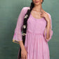 PINK MACHINE EMBROIDERY DRESS