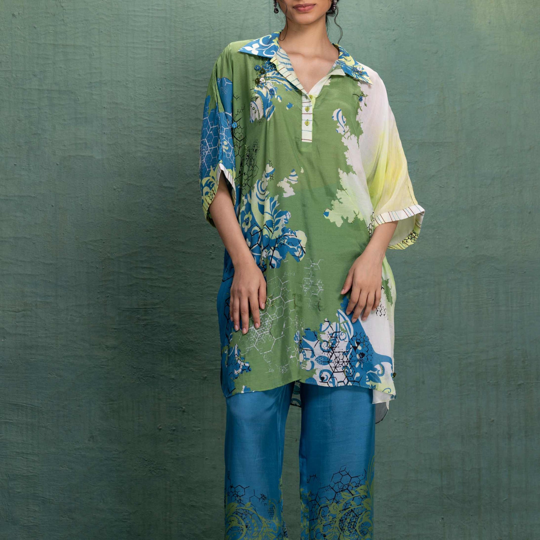 GREEN DIGITAL PRINTED CORD SET