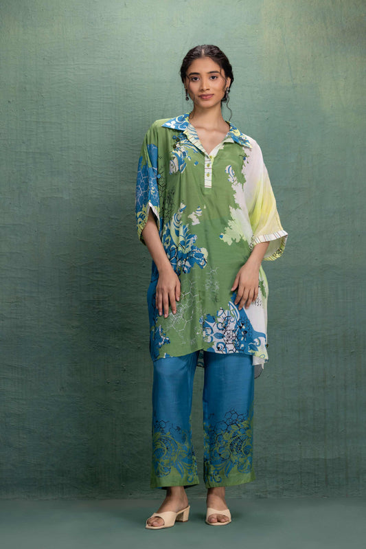 GREEN PRINTED CORD SET