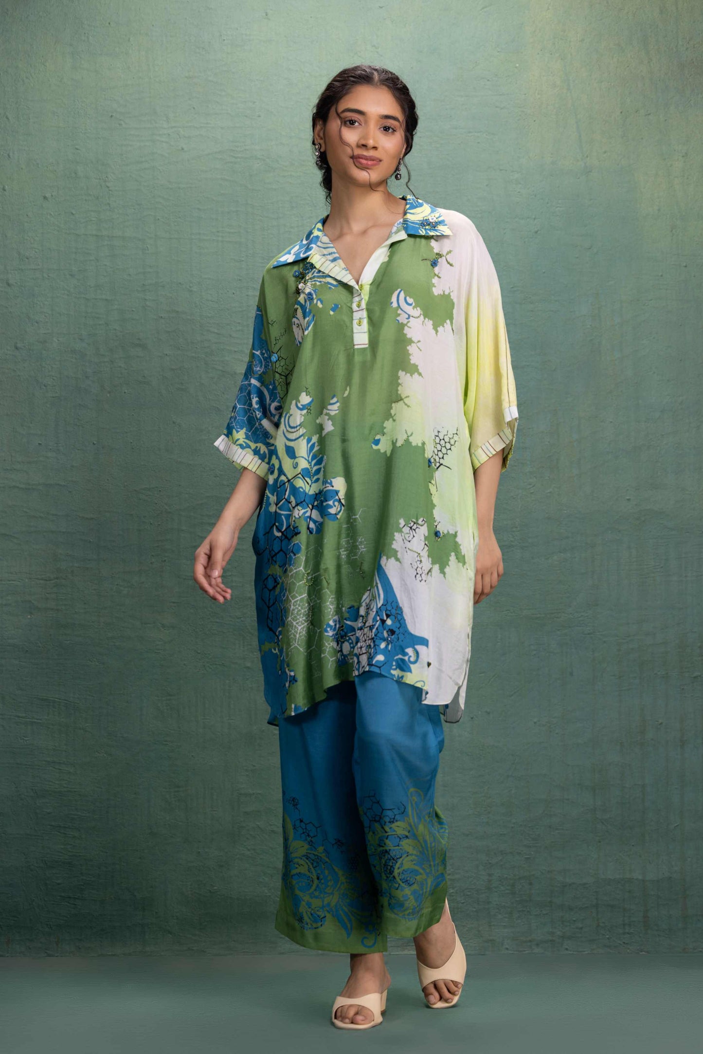 GREEN PRINTED CORD SET