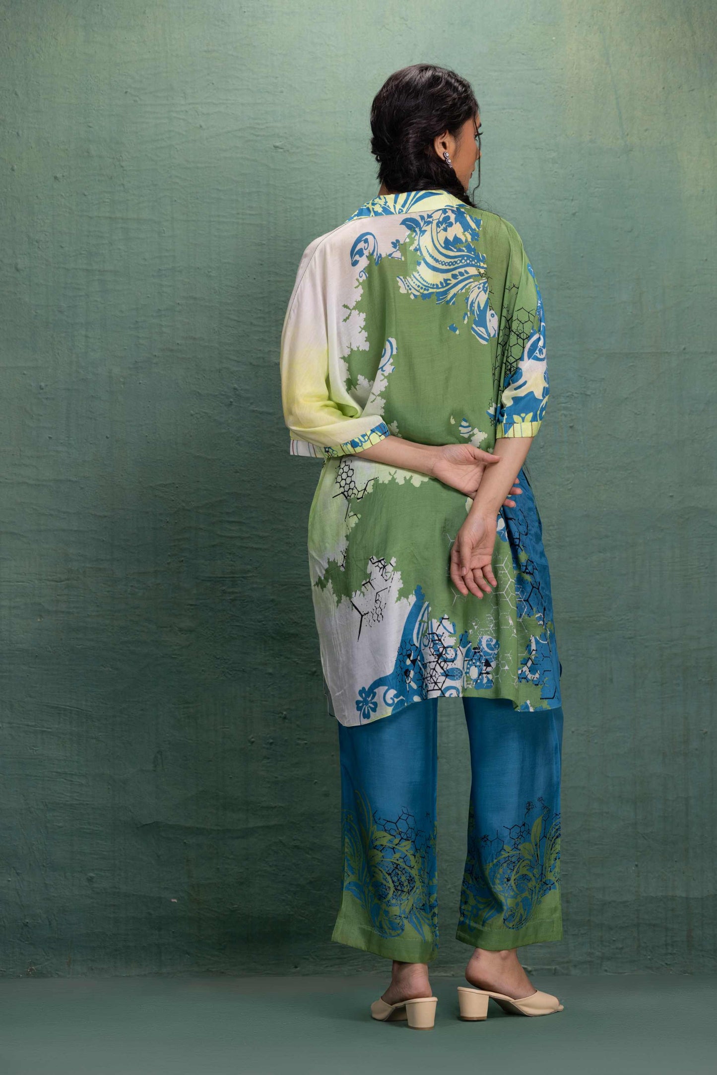 GREEN PRINTED CORD SET