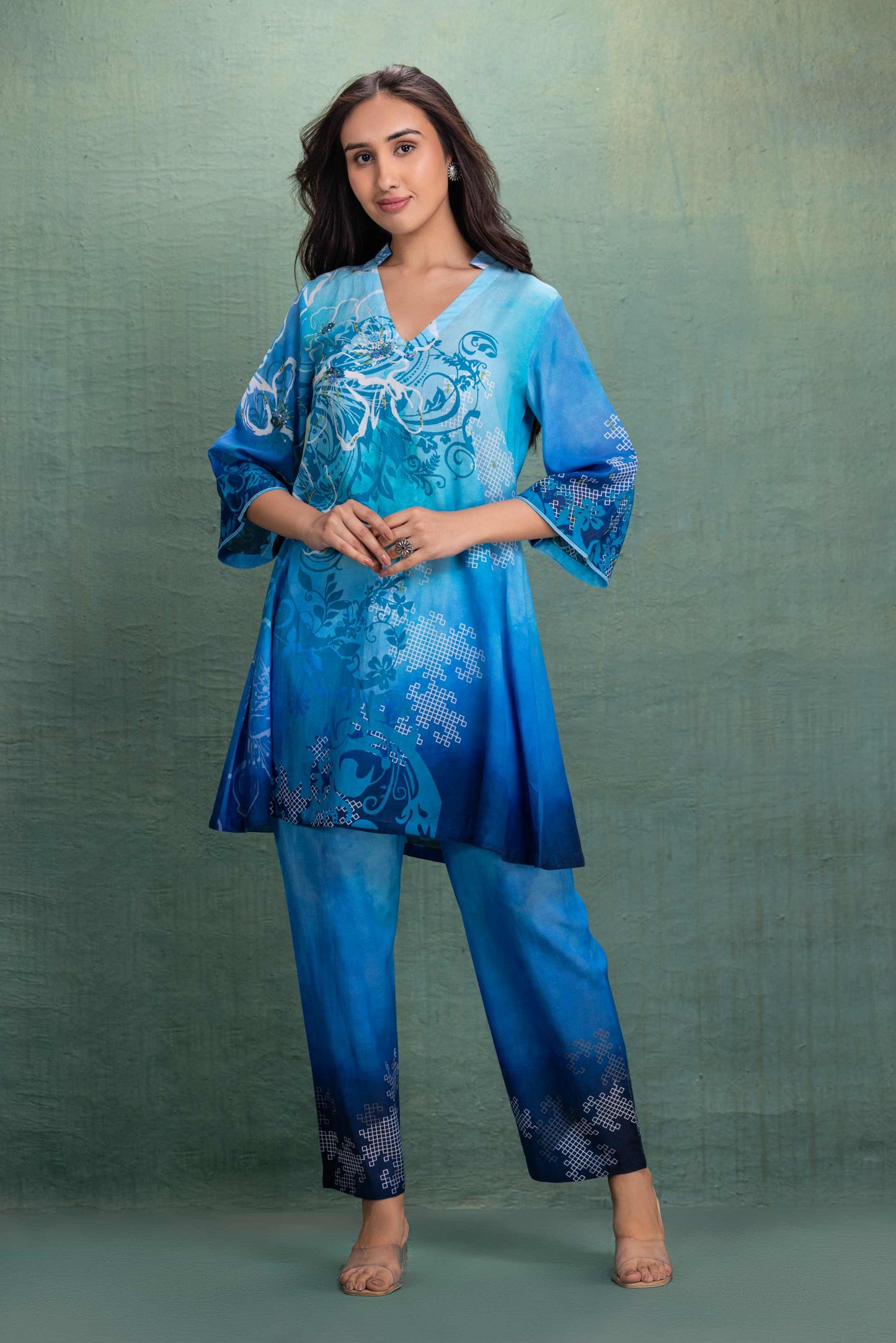 BLUE PRINTED CORD SET