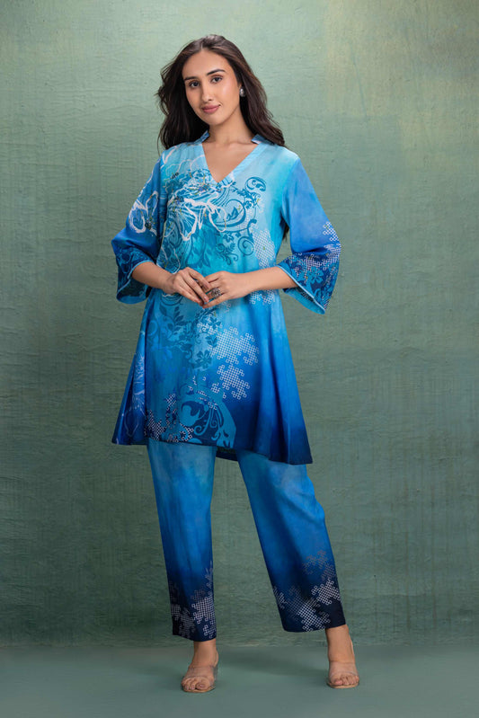 BLUE PRINTED CORD SET