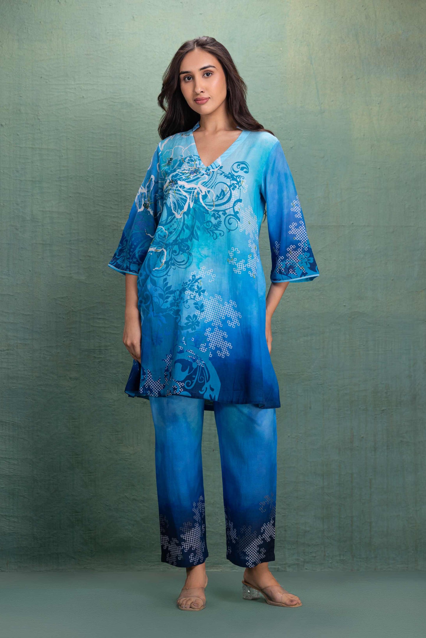 BLUE PRINTED CORD SET
