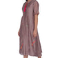 Midi Dress With Center Pintucks With Chinese Collar