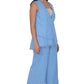 Overlap Jacket With Palazzo Pants