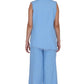 Overlap Jacket With Palazzo Pants