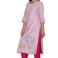 Straight Pink Kurta With Palazzo Set