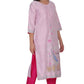 Straight Pink Kurta With Palazzo Set