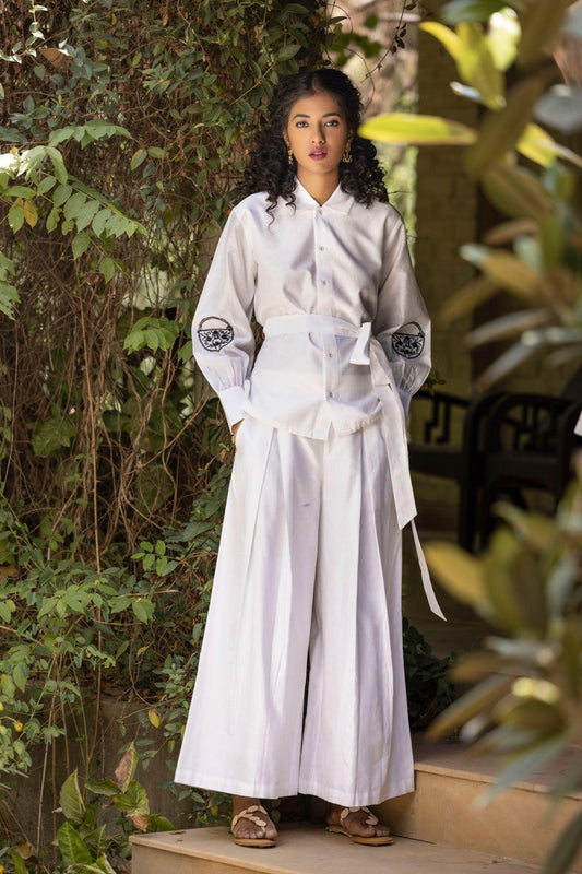 Melody Co-ord Set Including Shirt And Pleated Palazzo