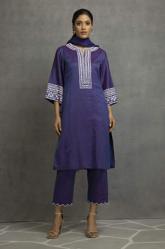 Three Piece Kurta Set Having Dori