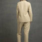 Beige Top In Jute Cotton Base With Applique Work